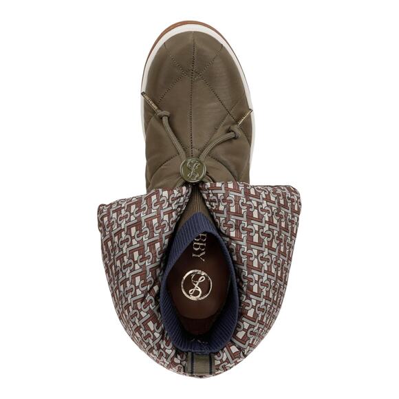 Sam & Libby Womens Cruz Fold Over Puffer Cold Weather Booties Olive Green Size 9 - Picture 5 of 6